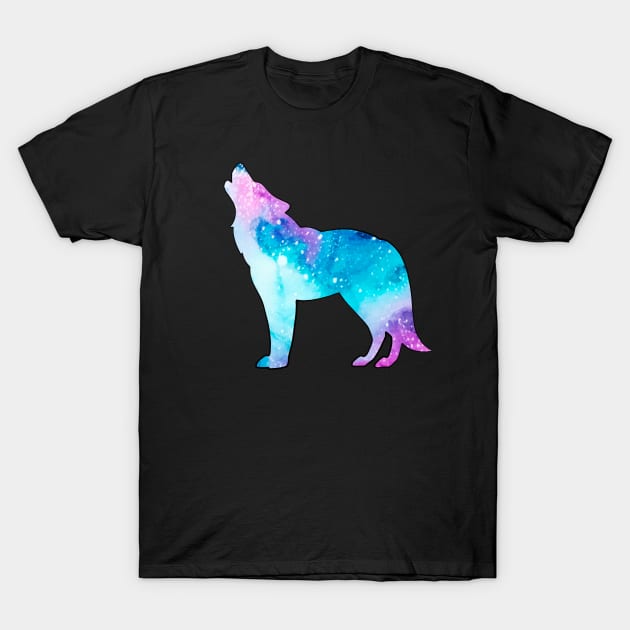 Howling Wolf T-Shirt by Lady Lilac